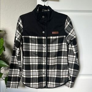 Columbia Black and White Checkered Shirt Jacket